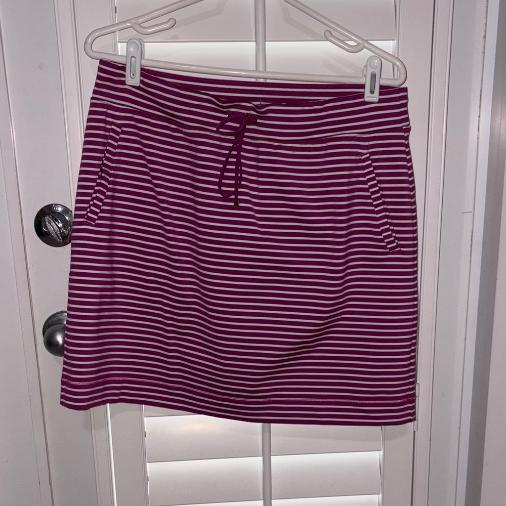 Chico's Pink and White Striped Skort